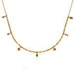 Fancy Color 5 Diamond Drop Necklace