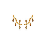 Natural Color Dancing Briolette Ear Climbers