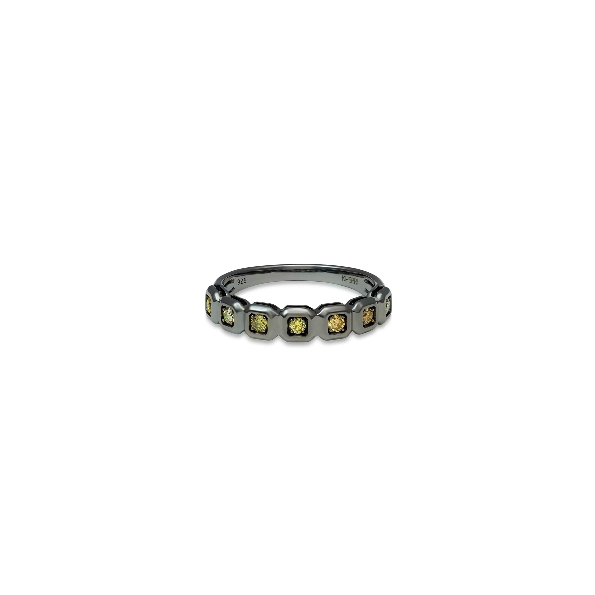 Natural Color Diamond Radiant-Cut Band