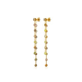 Natural Color Double Drilled Diamond Earring