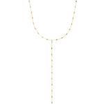 Natural Color Drilled Diamond Lariat