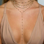 Natural Color Drilled Diamond Lariat