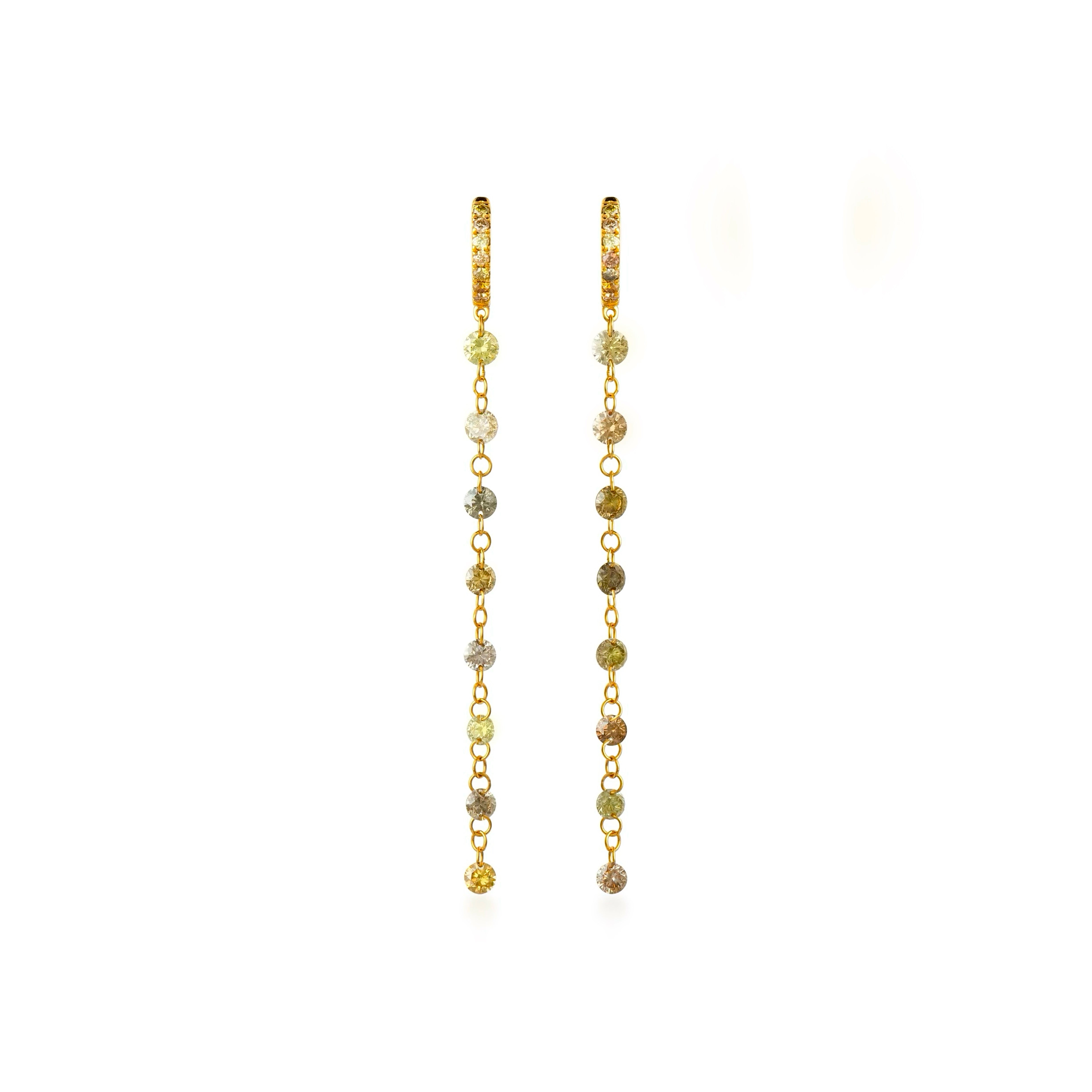 Natural Color Drilled Earrings Large