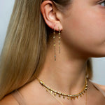Natural Color Drilled Earrings Large