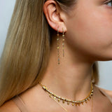 Natural Color Drilled Earrings Large