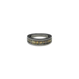 Natural Color Emerald Cut Diamond Channel Band