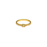 Natural Color Emerald-Cut Ring