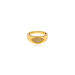 Natural Color Evil Eye Pinky Ring