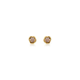 Natural Color Hammered Bezel Studs