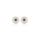 Natural Color Mother of Pearl Daisy Stud