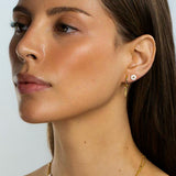 Natural Color Mother of Pearl Daisy Stud