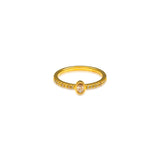Natural Color Oval-Cut Ring