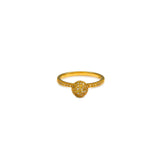Natural Color Pave Disco Ball Ring