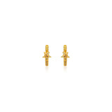 Natural Color Pave North Star Huggies