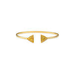 Natural Color Pave Pyramid Bangle
