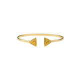 Natural Color Pave Pyramid Bangle