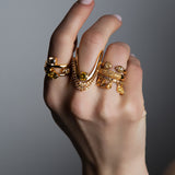 Natural Color Pave Vanki Ring