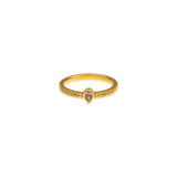 Natural Color Pear-Cut Ring