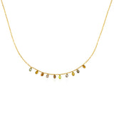 Natural Color Petite Drill Multi Drop Necklace