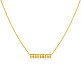 Natural Color Reverse Drop Bar Necklace