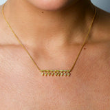 Natural Color Reverse Drop Bar Necklace