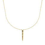 Natural Color Spike Pendant Necklace