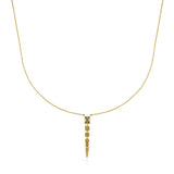 Natural Color Spike Pendant Necklace
