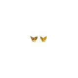Natural Color Twin Drop Chain Stud