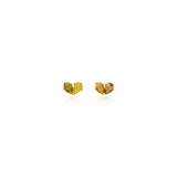 Natural Color Ying Yang Heart Studs