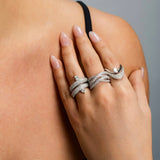 Oval Diamond Floating Cleopatra Ring