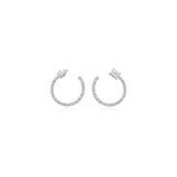 Pear And Emerald Cut Pave Eclipse Earrings
