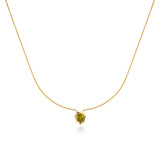 Pear Diamond Bezeled Shield Necklace