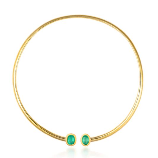 Ishtar Emerald Gap Collar Necklace