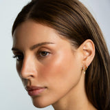 Petite Diamond Pave Cage With Single Pear Drop Earrings