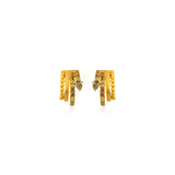 Petite Fancy Color Diamond Pave & Mixed Shape Huggies