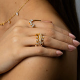 Petite Multi Stone  Diamond Vanki Ring