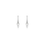 Petite Pear Cut Diamond Huggies