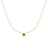 Princess Diamond Bezeled Shield Necklace