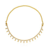Reversed Pear Diamond Drop 2-in-1 Bracelet and Necklace