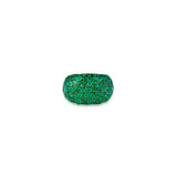 Rhodium-Plated Emerald Chubby Pinky Ring