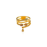 Serpentine Fancy Color Pear Wrap Ring