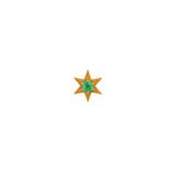 Small Emerald Morning Star Single Stud