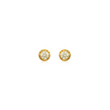 Small Fancy Color Halo Studs