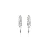 Stardust Diamond Pave Marquis Drop Hoops