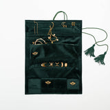 Travel Velvet Jewelry Roll Organizer